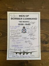 RAF Bomber Command Bookplate - Signed By 18 WWII Aircrew picture