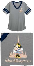 NWT Walt Disney World 50th Anniversary Minnie Mouse V-Neck Castle T-Shirt Tee S picture