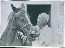 1962 Alf Landon Topeka Ks Horseback Ride Governor Politics Govt Wirephoto 7X9 picture