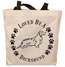 Loved By A Dachshund L. H. Tote Bag New MADE IN USA picture