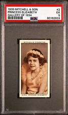 1935 Mitchell Cigarettes #2 Princess Elizabeth PSA 5 **Sharp First Ever Card** picture