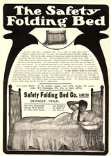c1906 THE SAFETY FOLDING BED DETROIT MICHIGAN VINTAGE ADVERTISEMENT Z1049 picture
