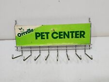 VINTAGE ORRVILLE OHIO PET COLLAR STORE SIGN ADVERTISING DISPLAY PEGBOARD RACK picture