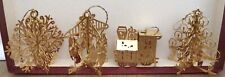 1988 Danbury Mint Gold Christmas Ornament Collection Set of 12 W/ Box picture
