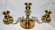 Vintage Baldwin Brass 3 Arm Candle Holder picture
