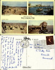 Greetings from Weymouth England multi-view postcard mailed 1956 picture
