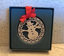 Lenox Yuletide Treasures Snowman Pierced Ornament New in Box picture