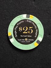 Cache Creek Casino California $25 Single Play Promo Chip picture