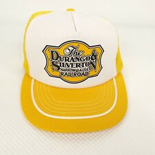 Vintage Durango & Silverton Rail Road Trucker Hat Foam Mesh Yellow Snapback NEW picture