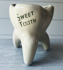 ⭐️ Vintage Sweet Tooth Molar Ceramic Planter Candy Dish 5” Dentist Hygienist picture