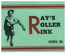 Vintage 1945 Ray's Roller Skating Rink Sticker Decal Label Bremen IN s2 picture