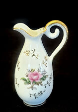 Vintage Miniature Porcelain Pitcher Floral w/ Gold Trim Japan picture