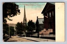 Yonkers NY-New York, No 6 School & Baptist Church, Antique Vintage Postcard picture