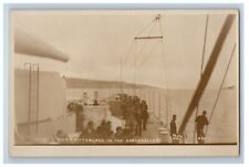 c1920's USS Pittsburgh In The Dardanelles US Navy Sailors RPPC Photo Postcard picture