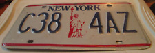 VINTAGE NEW YORK STATE LICENSE PLATE TAG STATUE OF LIBERTY C38 4AZ MORE LISTED picture