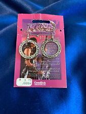 SUPER RARE Vintage Comstock Creations Pewter Xena Chakram Earrings picture