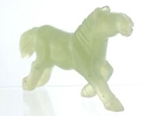 Lovely Carved Jade Horse Figure Chinese Stone Stallion Statue M548 picture