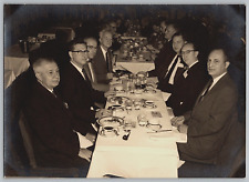 Original Vintage Real Photo Allis Chalmers Company Employees Dinner Men Suits picture