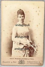 CABINET CARD PRINCESS VICTORIA MARY OF TECK QUEEN OF ENGLAND ROYAL ROYALTY PHOTO picture