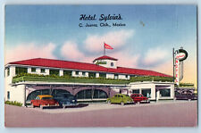 Ciudad Juarez Chihuahua Mexico Postcard Hotel Sylvia's c1940's Vintage picture