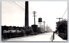 Keokuk Iowa~The Hubinger Co~Huge Smokestack~Water Tower~1950s RPPC picture
