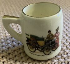 *VINTAGE* Panhard-Levassor 1895 Mini Stein / Mug Porcelain - Gold Trim 2” Tall picture