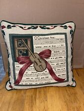 Vintage 15“ X 15“ Riverdale Christmas Pillow O’Christmas Tree Song Nice picture