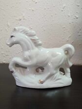 Vintage White Horse Ceramic Figurine picture