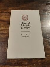 Vintage Harvard University Library Annual Report 1987-1988 picture