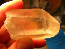 CLEAR QUARTZ CRYSTAL 62mm x 38mm x 30mm 112g SOUTH AFRICA LOOKS TUMBLED picture