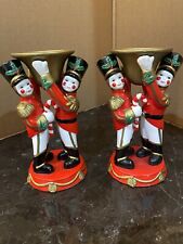 VTG PAIR OF ROCKETTES CANDLE HOLDERS ADORABLE picture