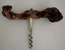 Unique Vintage Creative Wooden Handle Corkscrew One of a kind Handmade  picture