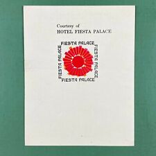 1970s HOTEL FIESTA PALACE Mexico City - Exchange Rate Card Peso's Vintage  picture