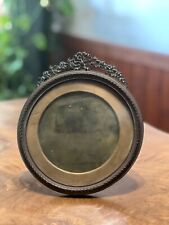 Antique Small French Bronze Circular Photo Frame picture