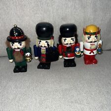 Lot Of 4 Vintage Strausburg Collection Wooden 6” Nutcrackers Scotland, Russia picture