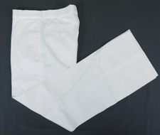 US Navy White Pants 34 Long Jumper Trousers Poly/Cttn Service Dress Vntg Uniform picture