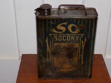 Vintage SOCONY Polarine One Gallon Empty Gear Oil Can picture