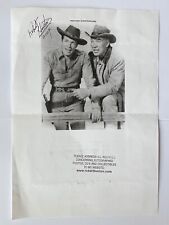 ROBERT HORTON ( Wagon Train ) Genuine Handsigned Signature on A4 Paper. picture