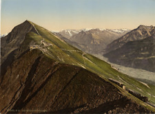 Bernese Oberland. Brienzer Rothorn. Vintage PC photochromy, photochromy, wine picture