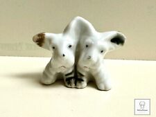 Vintage Hand Painted Twin Scottie Dogs Figure Japan White Measures: 1.5