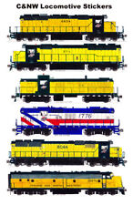 Chicago & North Western Locomotives 6 individual Stickers Andy Fletcher picture