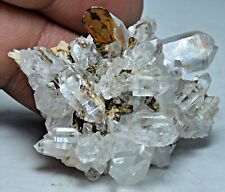 110 Carat Rare Lustrous Brookite Crystal Specimen On Quartz From Pakistan picture