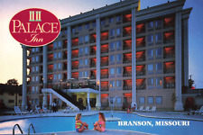Branson MO Missouri, Palace Inn Hotel Pool Advertising, Vintage Postcard picture