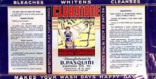 Vintage Soap Label Advertising Clorotone D. Pasquini picture