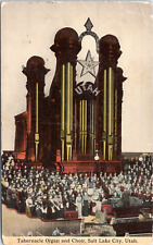 Mormon Tabernacle Organ, Choir, Salt Lake City Utah - Vintage db Postcard - 1912 picture