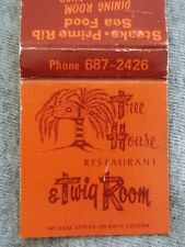 Santa Barbara CA Tree House Restaurant & Twig Room Vtg Matchbook Cover picture