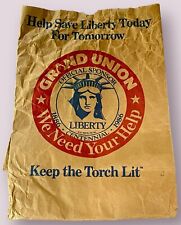 Vintage 80’s 1986 Grand Union grocery store Liberty Centennial Brown paper bag picture