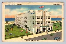 Miami Beach FL-Florida, Savoy Plaza Hotel, Antique c1947 Vintage Postcard picture