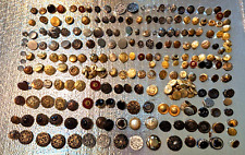Lot of Antique & Vintage Metal Buttons, few stone/other,  variety of sizes picture