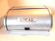 Bread Box - Kromex 1950's Aluminum Bread Box w Copper Trim 15 x 7 x 11 picture